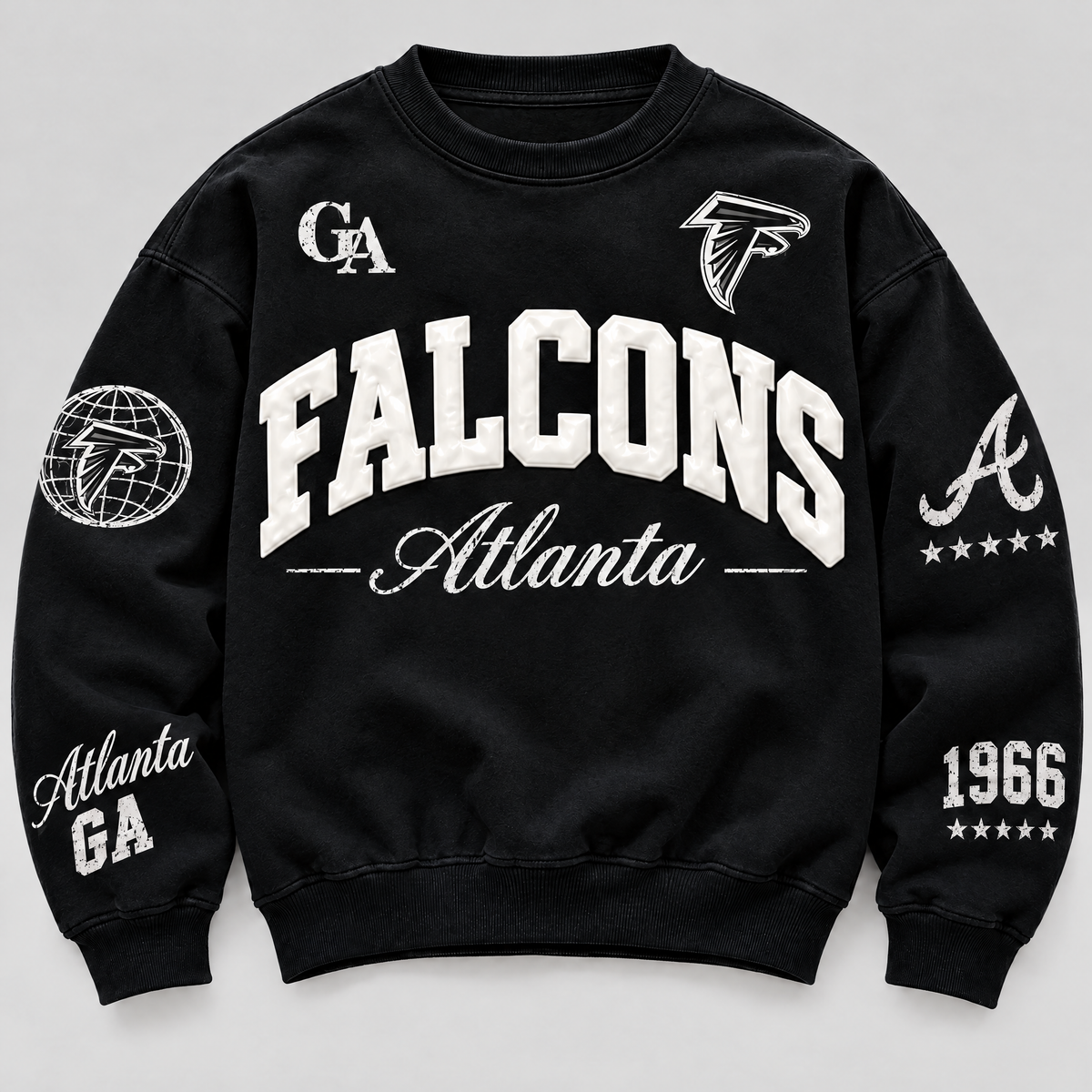 Atlanta Falcons Varsity Crewneck front