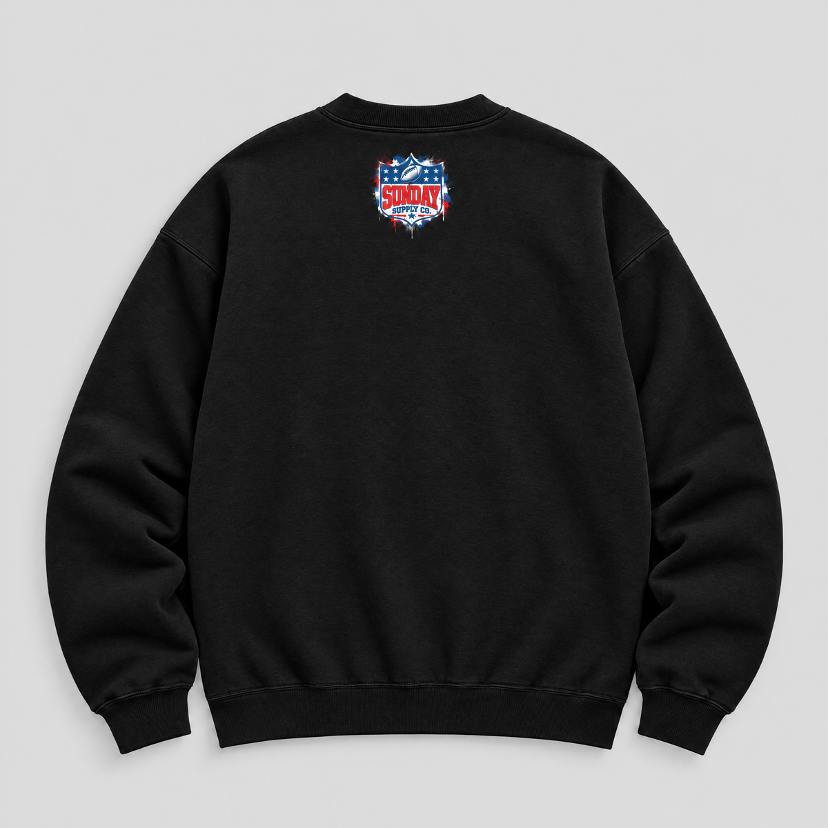 RAVENS CHROME SURGE Crewneck — Black fleece — back