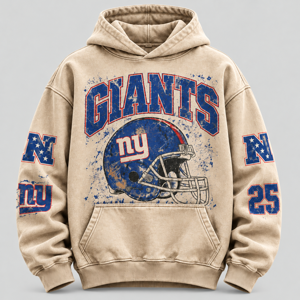 Giants Helmet Archive cream hoodie front