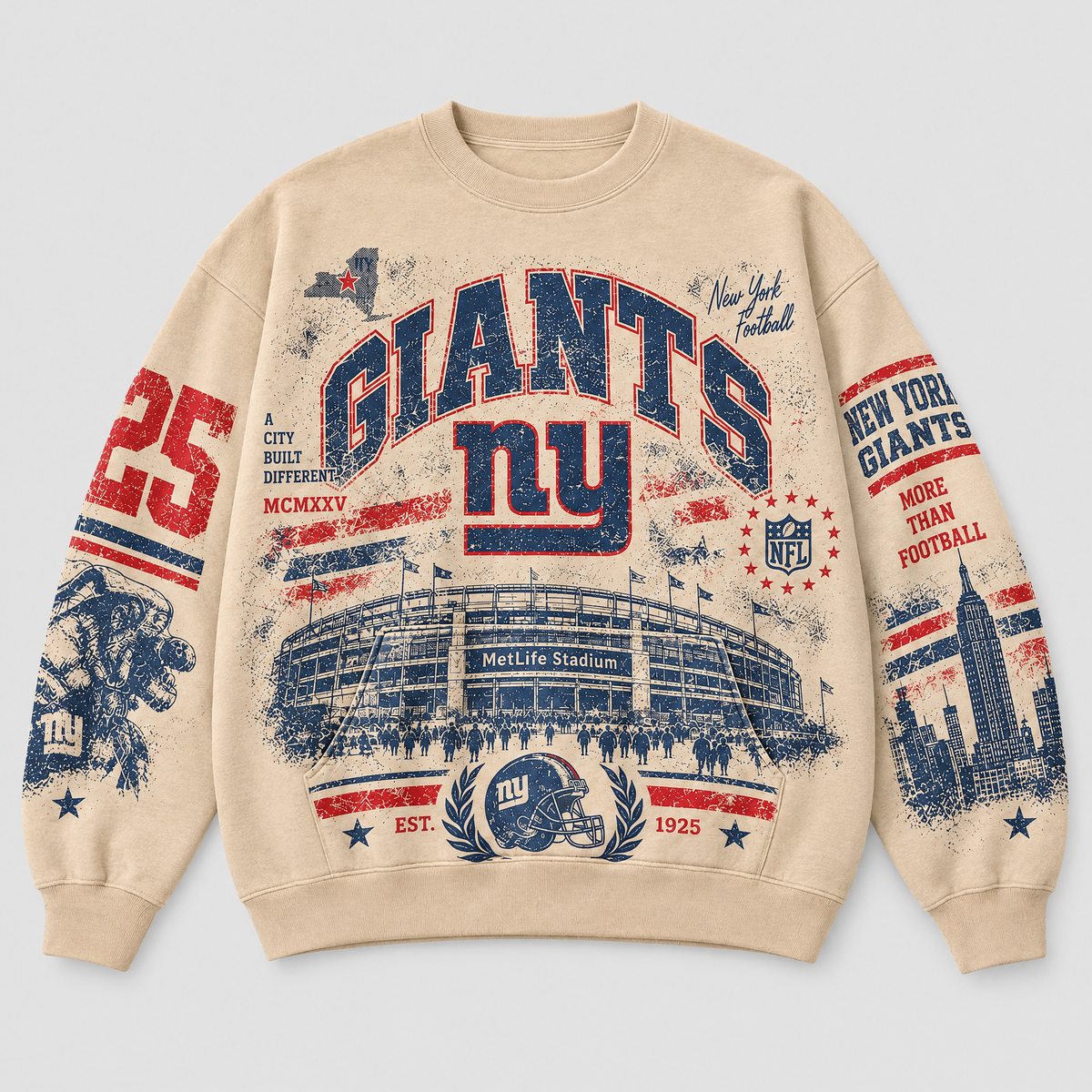 Giants Heritage Crewneck — Nude — front