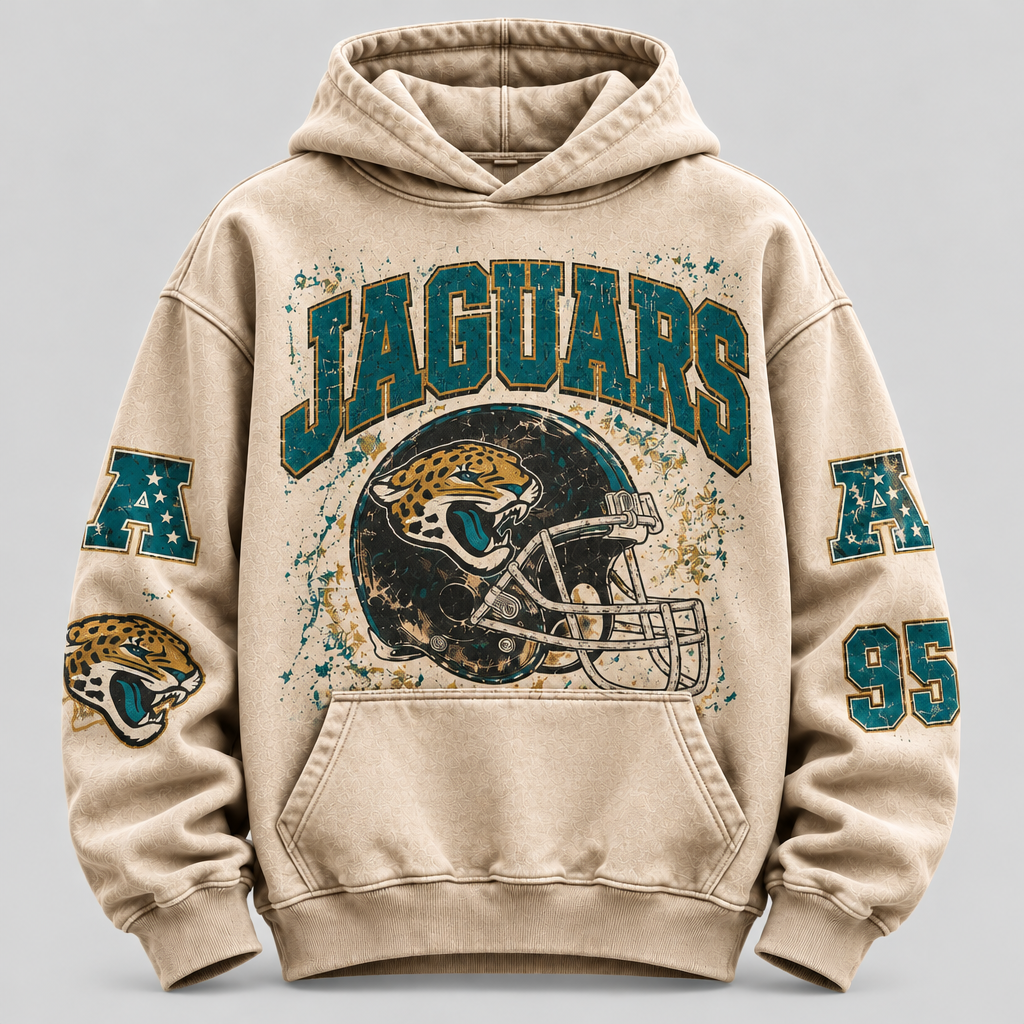 Jaguars Helmet Archive cream hoodie front