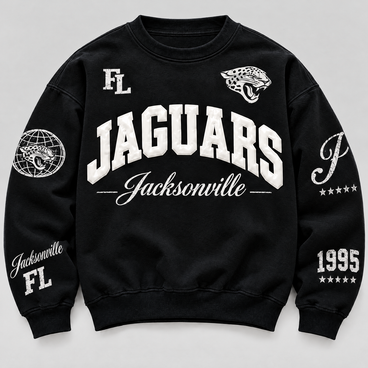 Jacksonville Jaguars Varsity Crewneck front