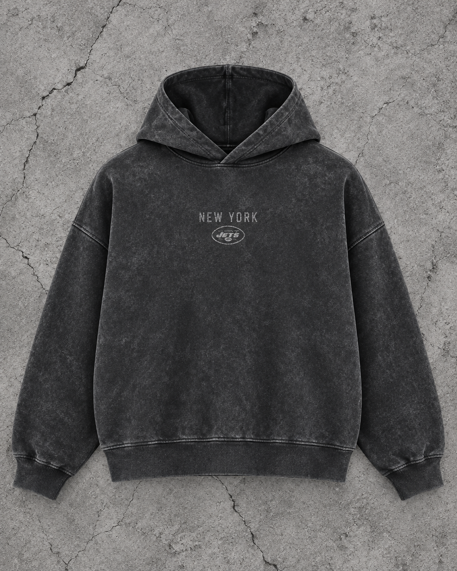 jets Greyline hoodie front