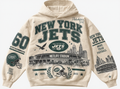 New York Jets Stadium Relic cream hoodie front