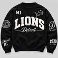 Detroit Lions Varsity Crewneck front