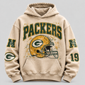 Packers Helmet Archive cream hoodie front