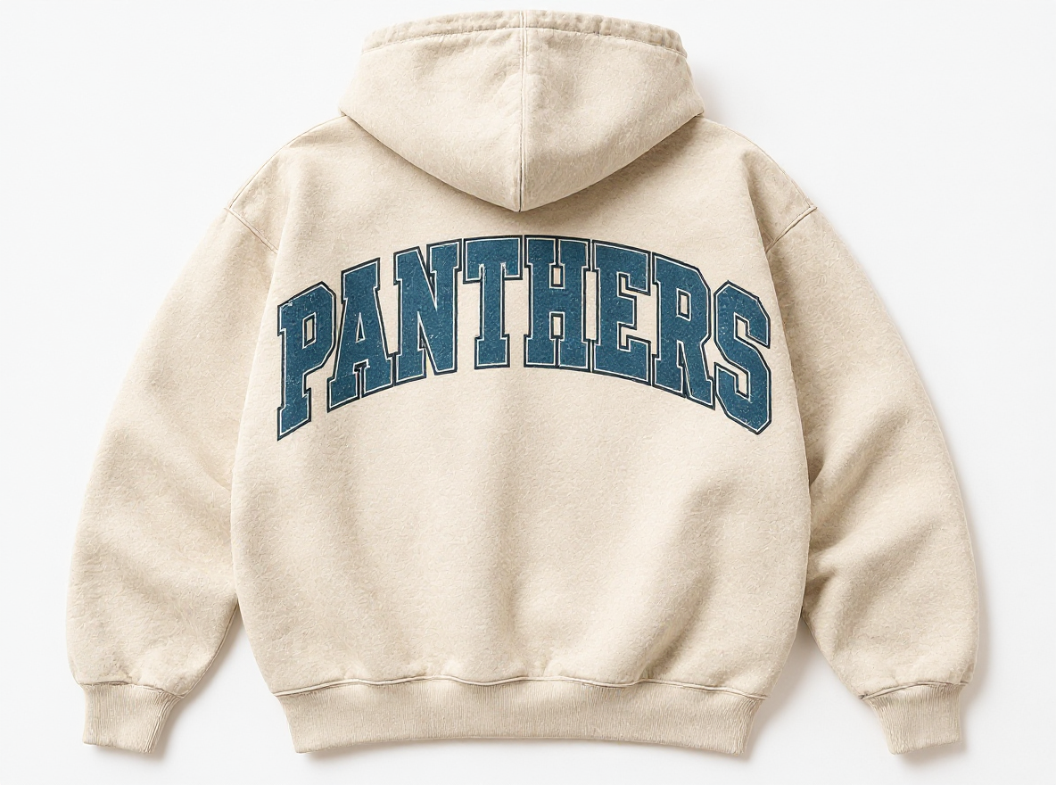 Carolina Panthers Stadium Relic cream hoodie back