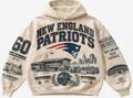 New England Patriots Stadium Relic cream hoodie front