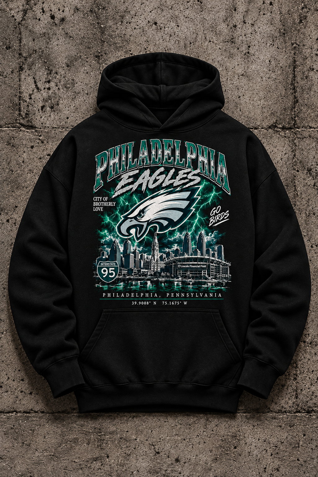 Philadelphia After Dark Hoodie front