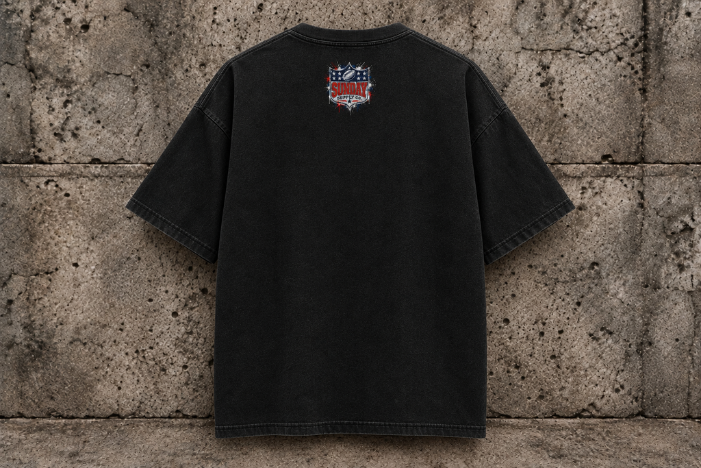 Eagles Paint the Town Tee back, Sunday Supply logo