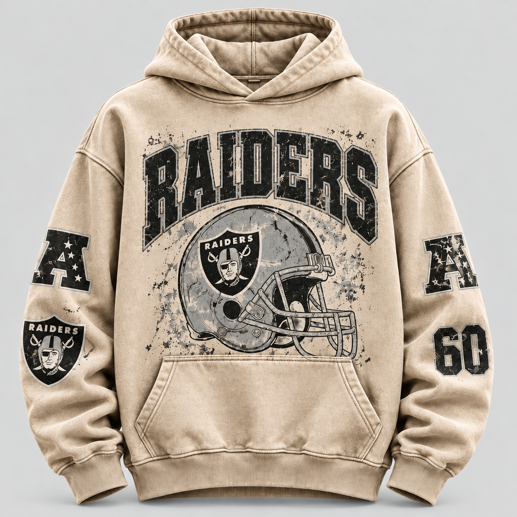 Raiders Helmet Archive cream hoodie front