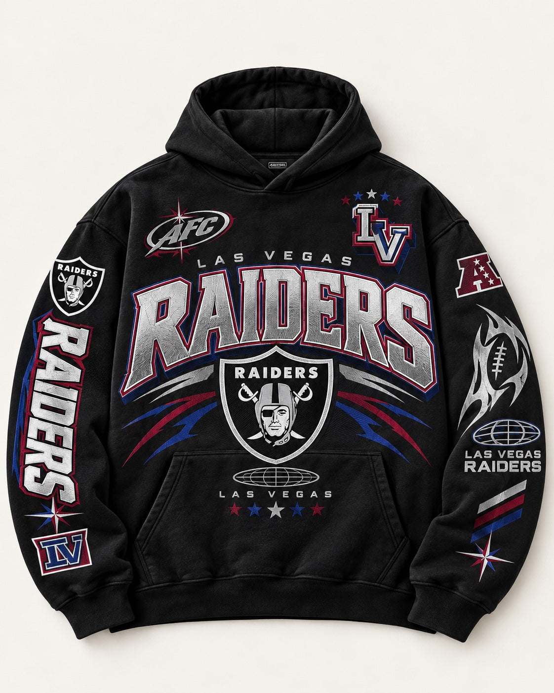 Raiders Victory Crest black hoodie front