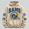 Rams Helmet Archive cream hoodie front