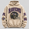 Ravens Helmet Archive cream hoodie front