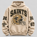 Saints Helmet Archive cream hoodie front