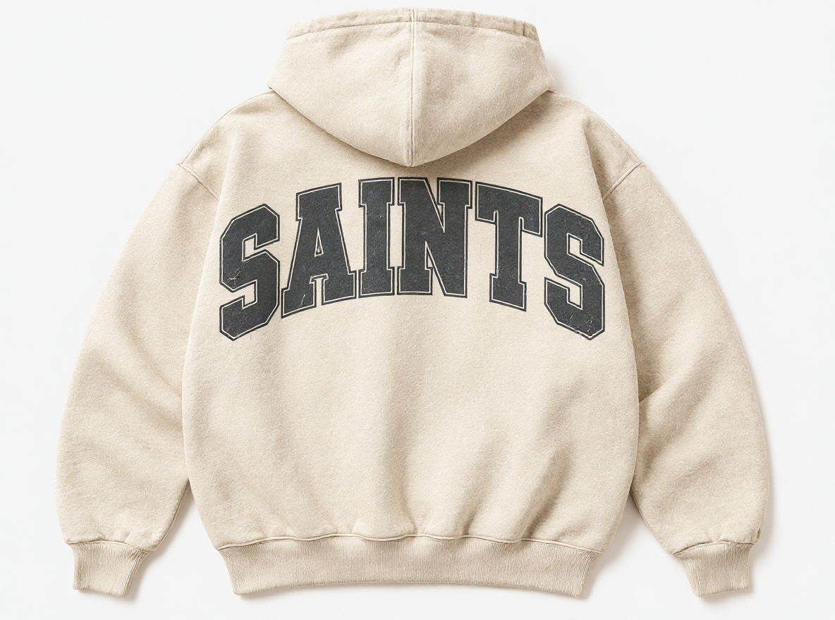 New Orleans Saints Stadium Relic cream hoodie back