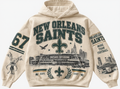New Orleans Saints Stadium Relic cream hoodie front