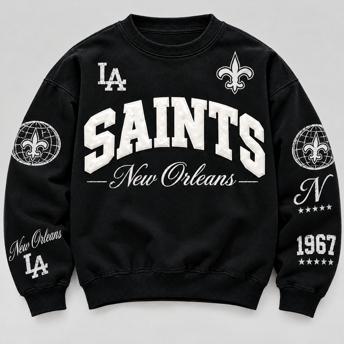 New Orleans Saints Varsity Crewneck front