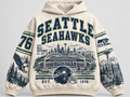 Seattle Seahawks Stadium Relic cream hoodie front