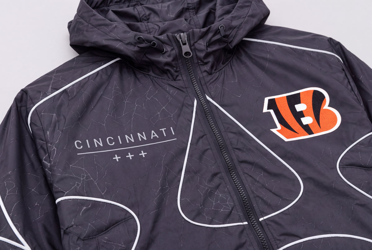 Bengals Ghostline Windbreaker – front detail view