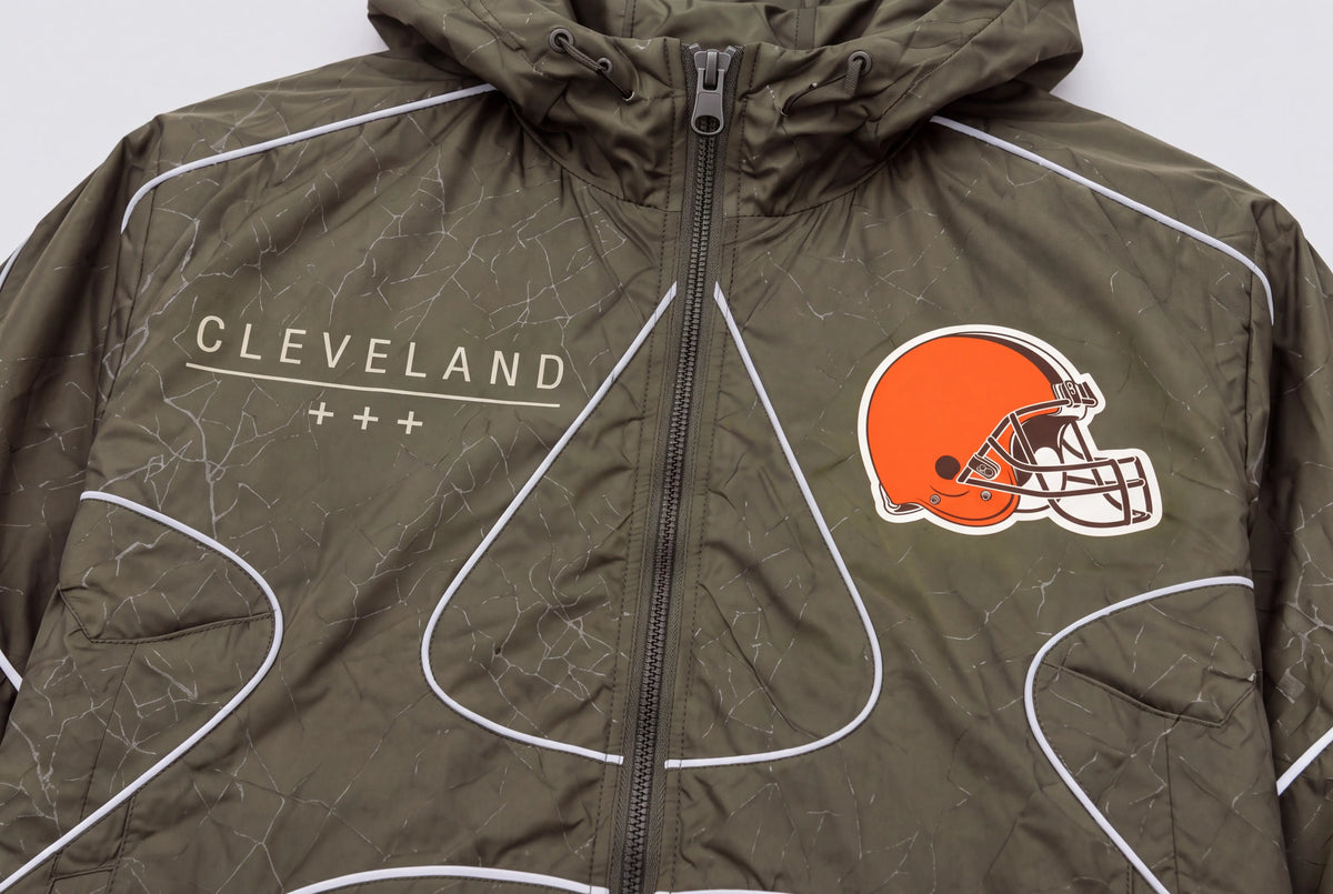 Browns Ghostline Windbreaker – front detail view