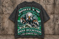 Philly Stampede Tee front, dark grey retro dye