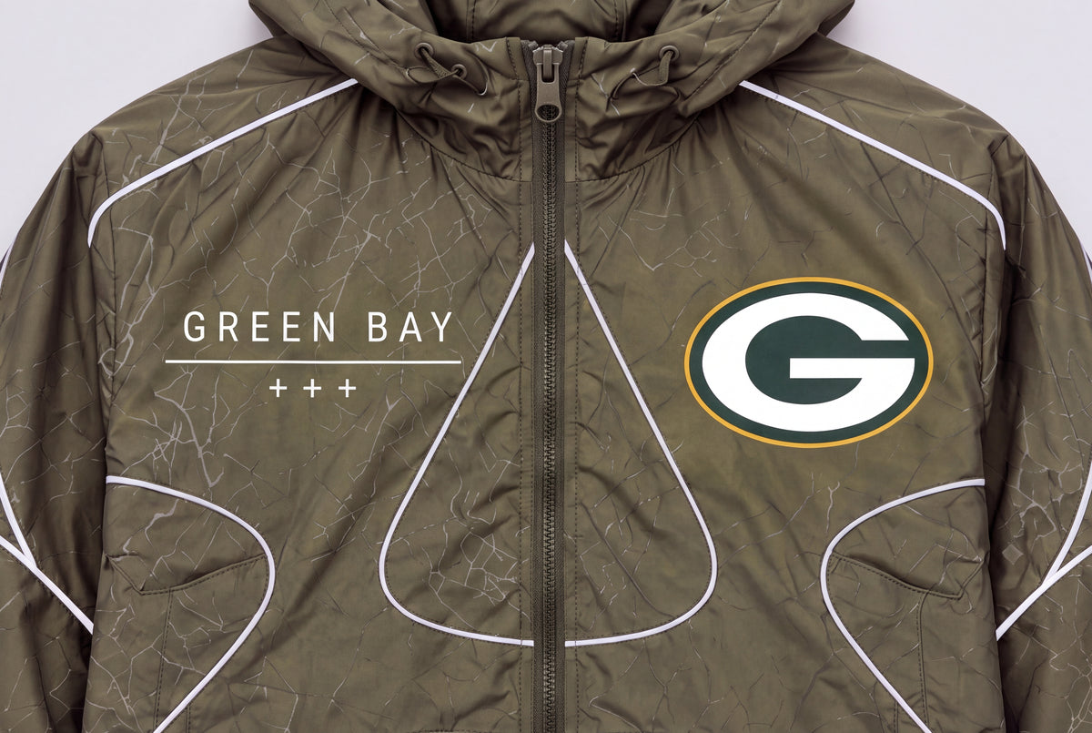 Packers Ghostline Windbreaker – front detail view