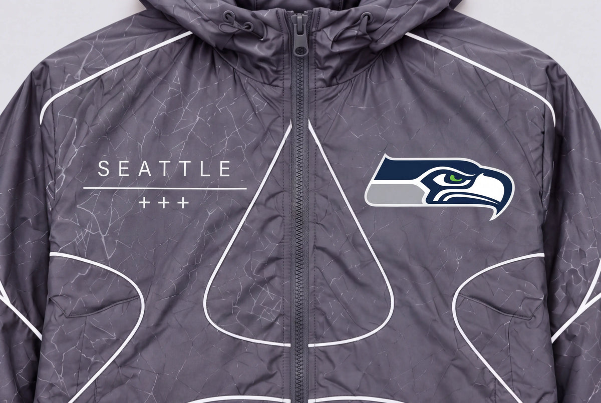 Seahawks Ghostline Windbreaker – front detail view