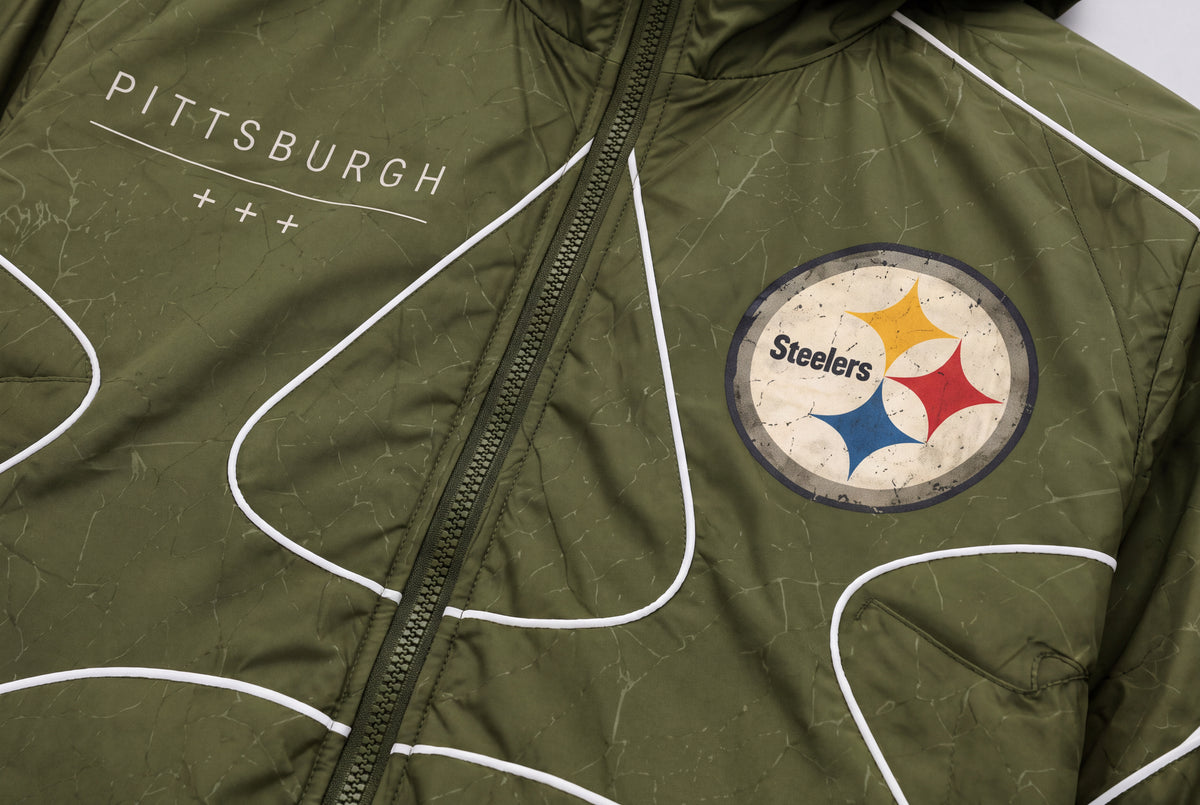 Steelers Ghostline Windbreaker – front detail view