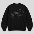 Buffalo Bills Blackout Crewneck — Black fleece — front
