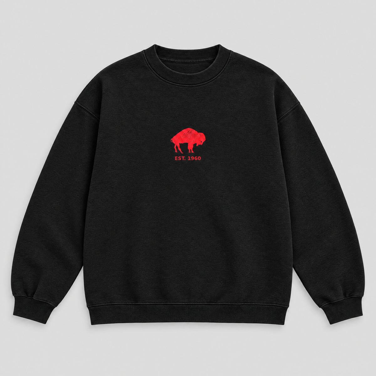 Buffalo Bills Est. 1960 Crewneck — Black fleece — front