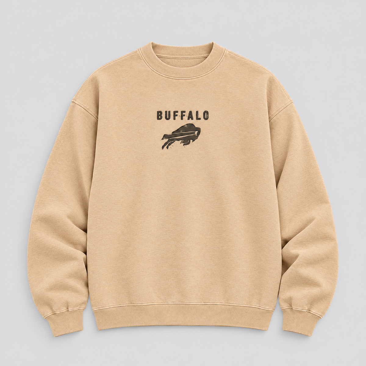 Buffalo Bills Greyline Crewneck — Nude fleece — front