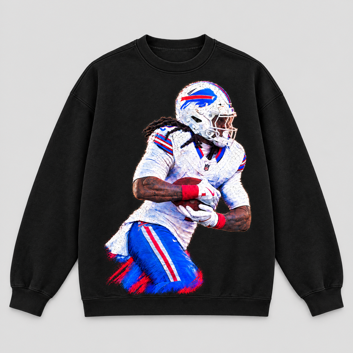 Buffalo Bills RB1 Crewneck — Black fleece — front