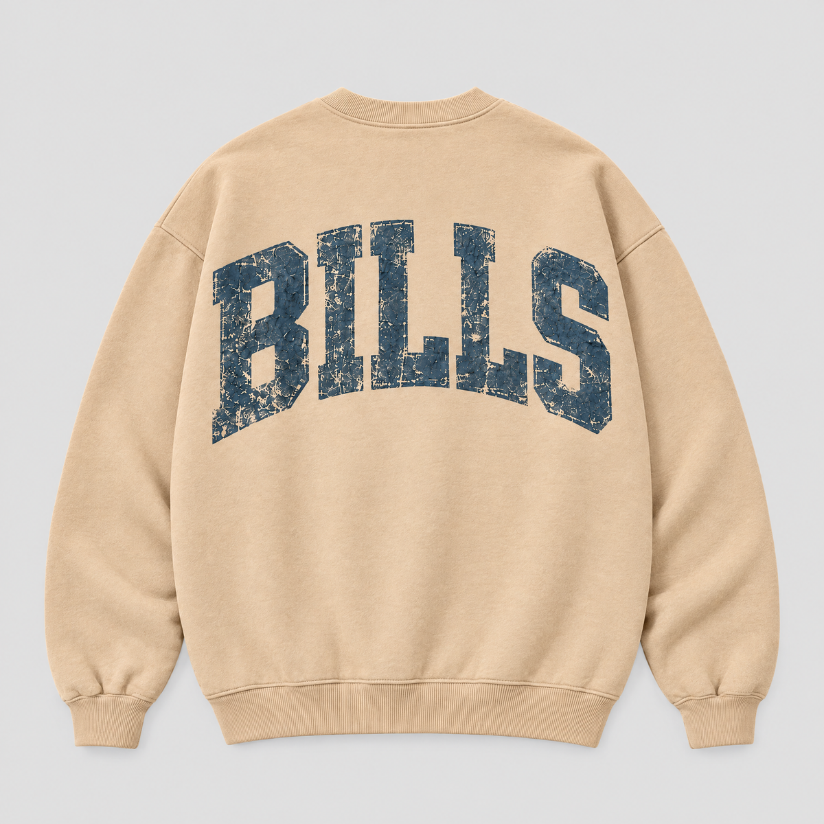Buffalo Relic Crewneck — Nude fleece — back