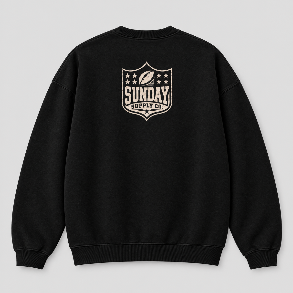 Buffalo Skyline Heritage Crewneck — Black fleece — back