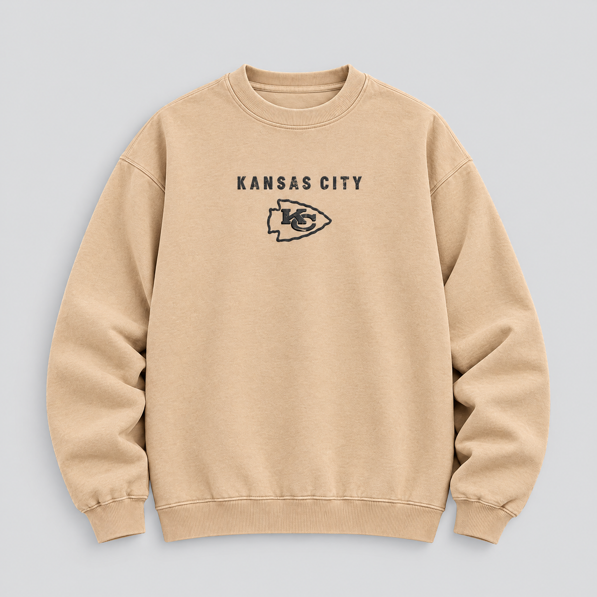 CHIEFS GREYLINE Crewneck — Nude fleece — front
