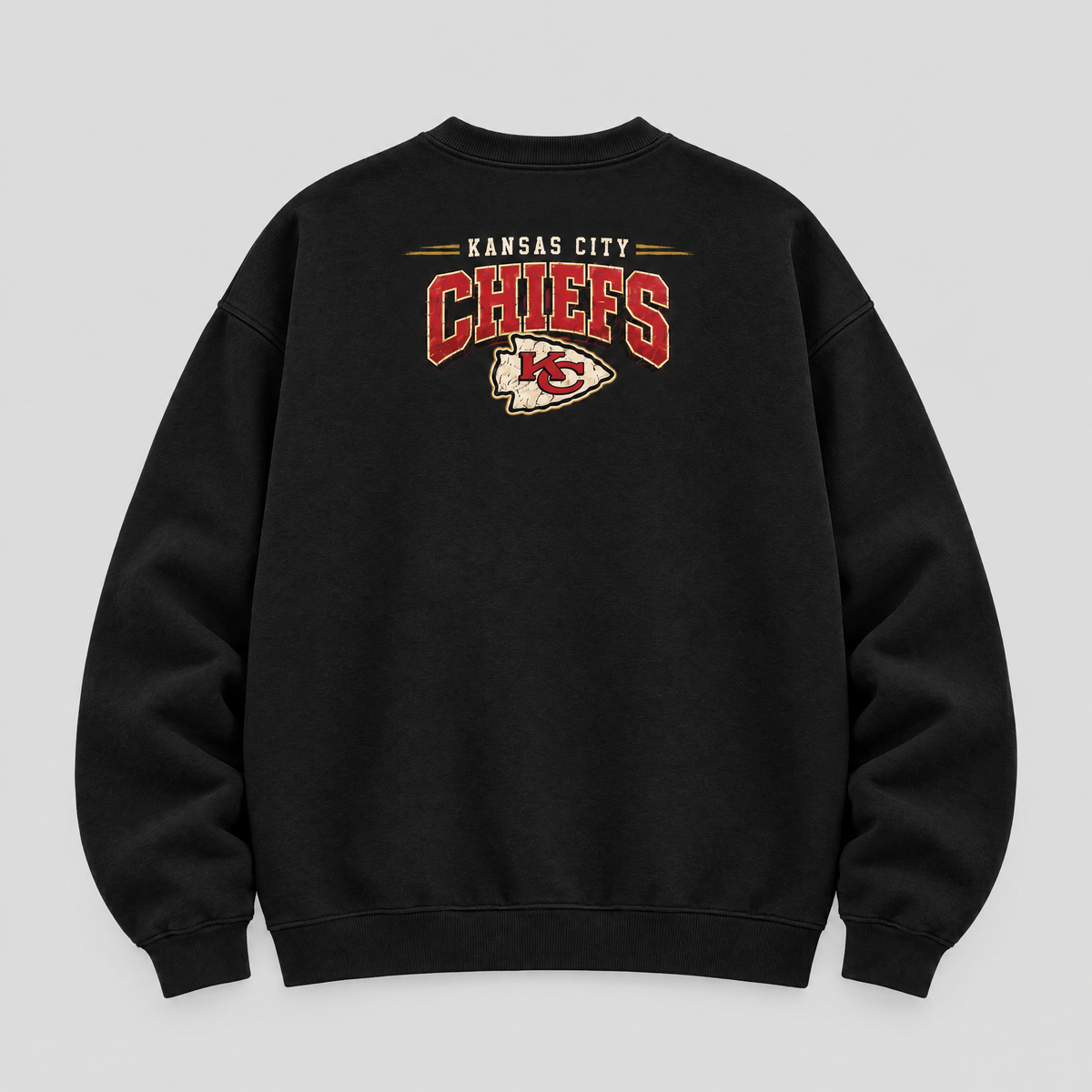 Chiefs Kingdom Crest Crewneck — Black fleece — back