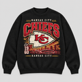 Chiefs Kingdom Crest Crewneck — Black fleece — front