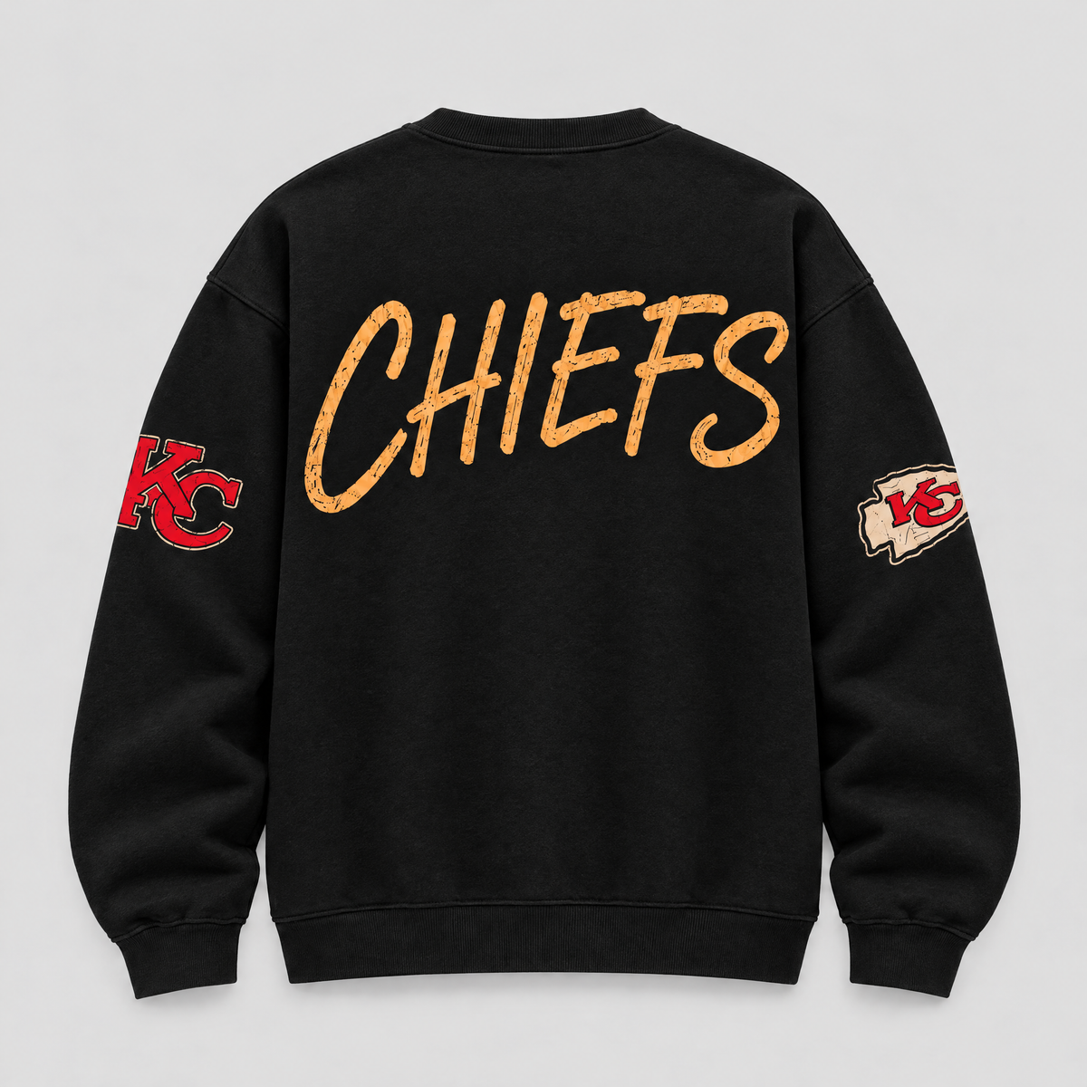Chiefs Playbook Script Crewneck — Black fleece — back