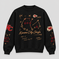 Chiefs Playbook Script Crewneck — Black fleece — front