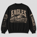 Eagles Archive Crest Crewneck — Black fleece — front