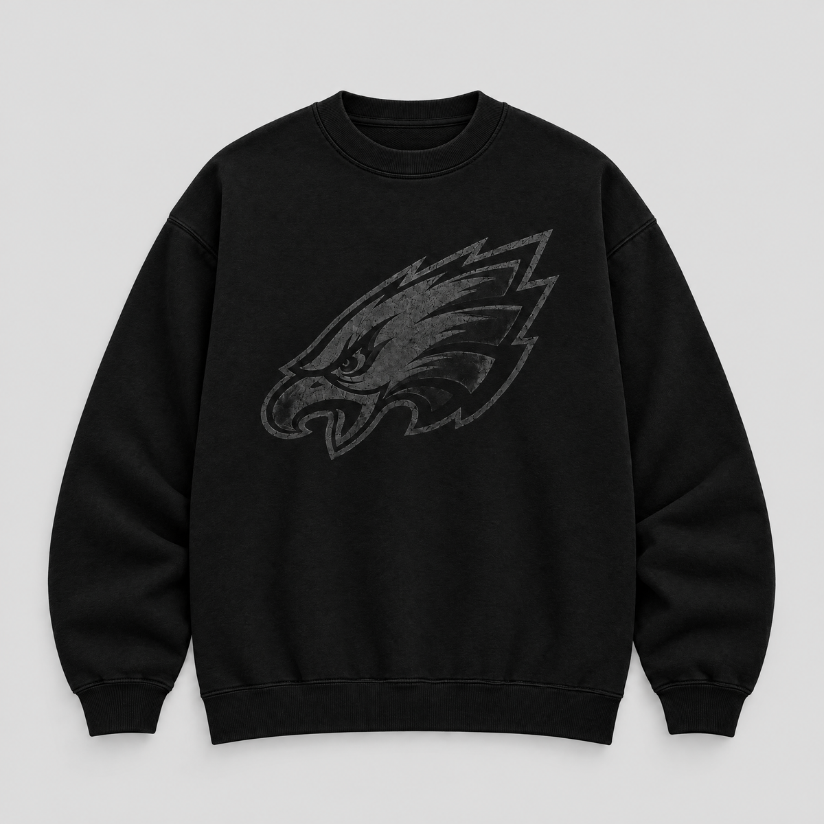 EAGLES BLACKOUT Crewneck — Black fleece — front