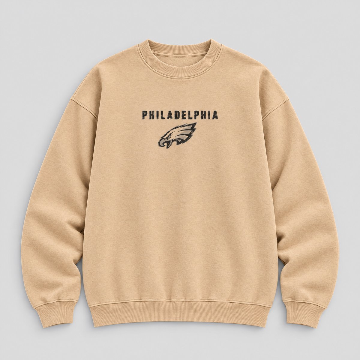 EAGLES GREYLINE Crewneck — Nude fleece — front
