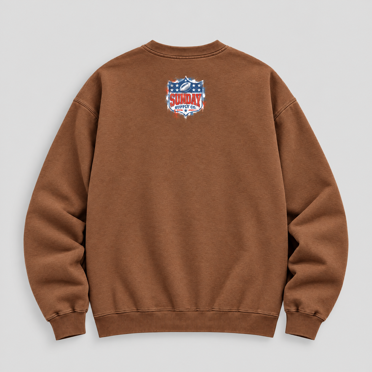 RAVENS 1996 VINTAGE WASH Crewneck — Chocolate fleece — back
