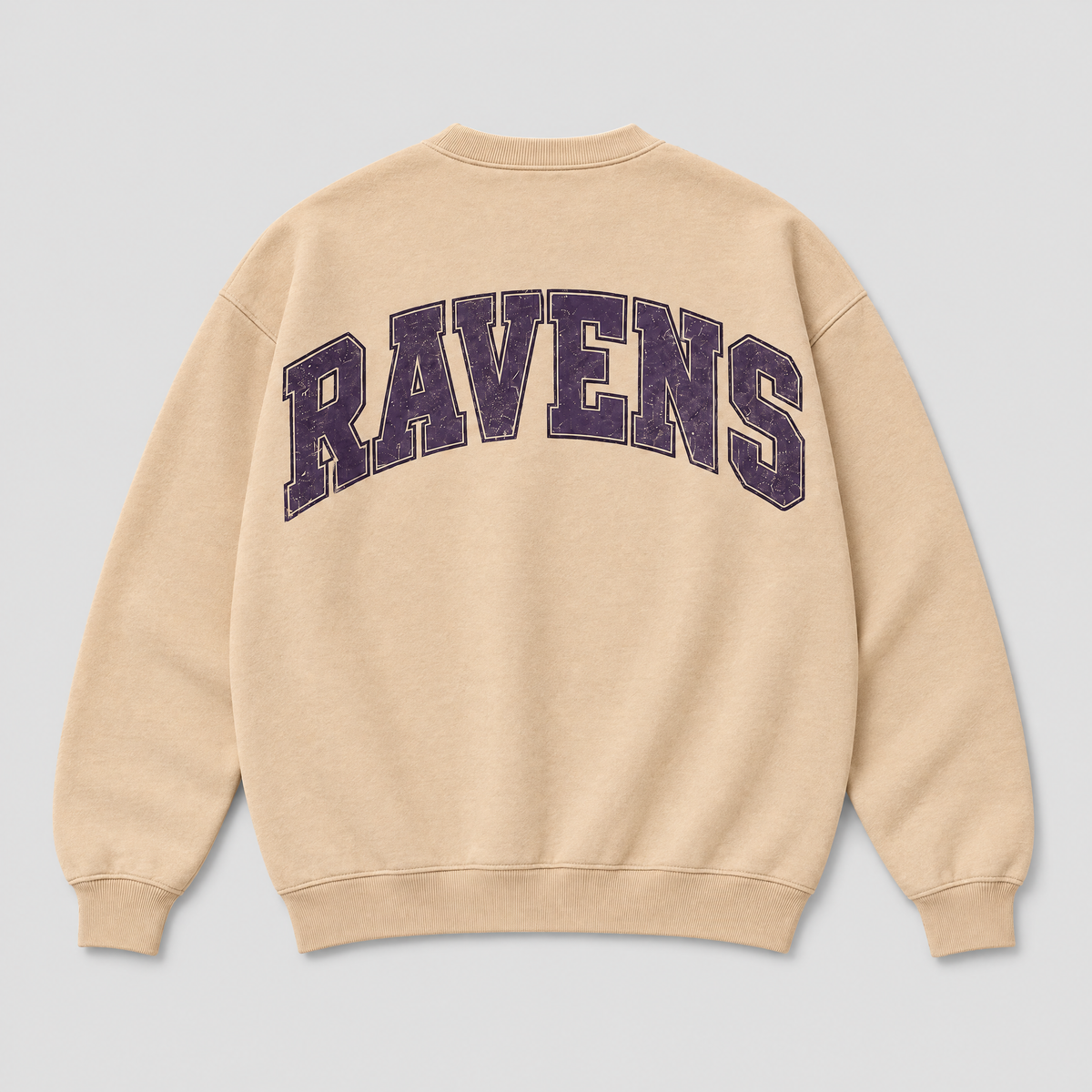 Ravens Stadium Relic Crewneck — Nude fleece — back