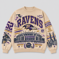Ravens Stadium Relic Crewneck — Nude fleece — front