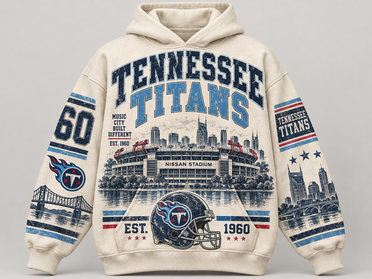 Tennessee Titans Stadium Relic cream hoodie front