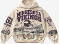 Minnesota Vikings Stadium Relic cream hoodie front