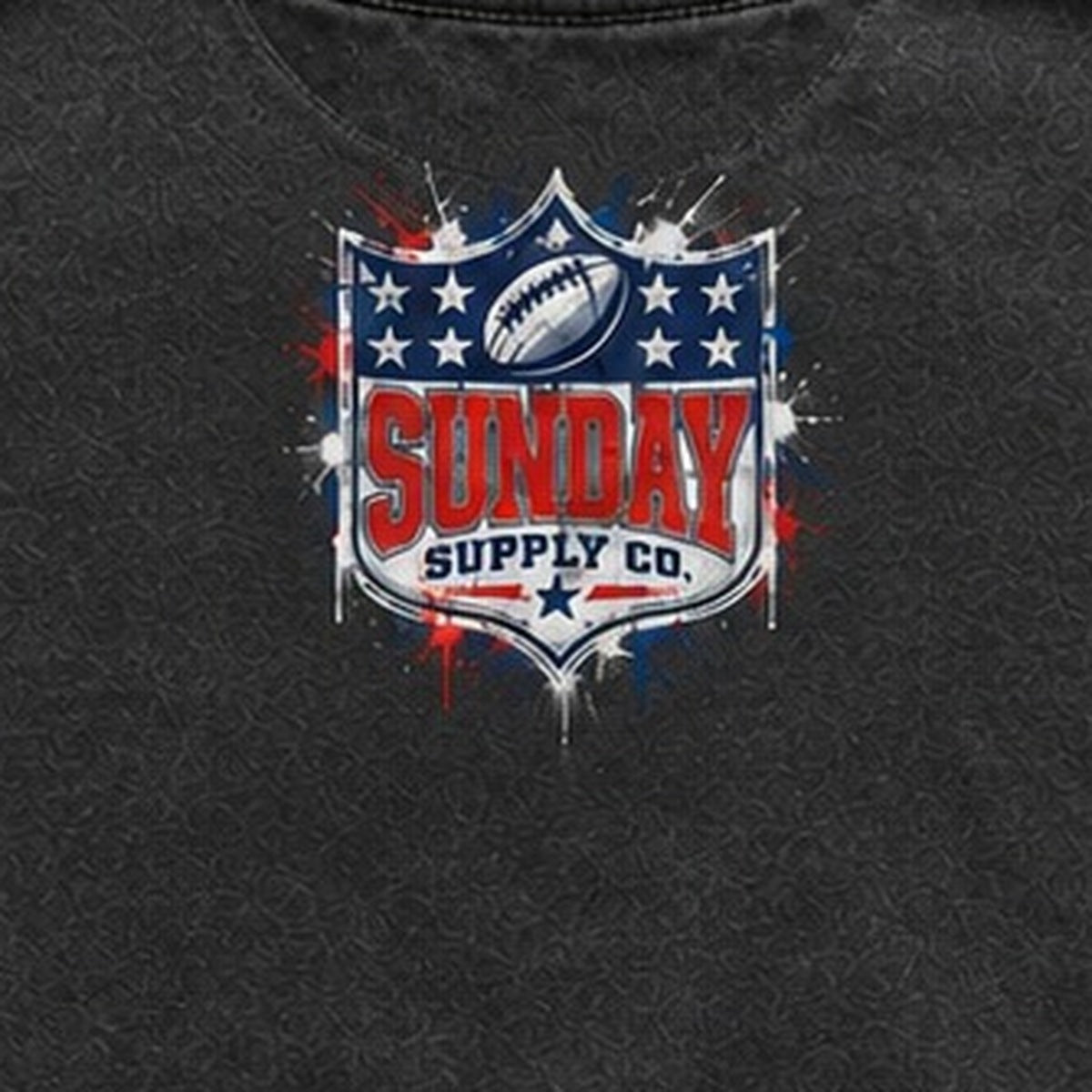 BILLS EST. 1960 T-SHIRT back Sunday Supply logo close-up