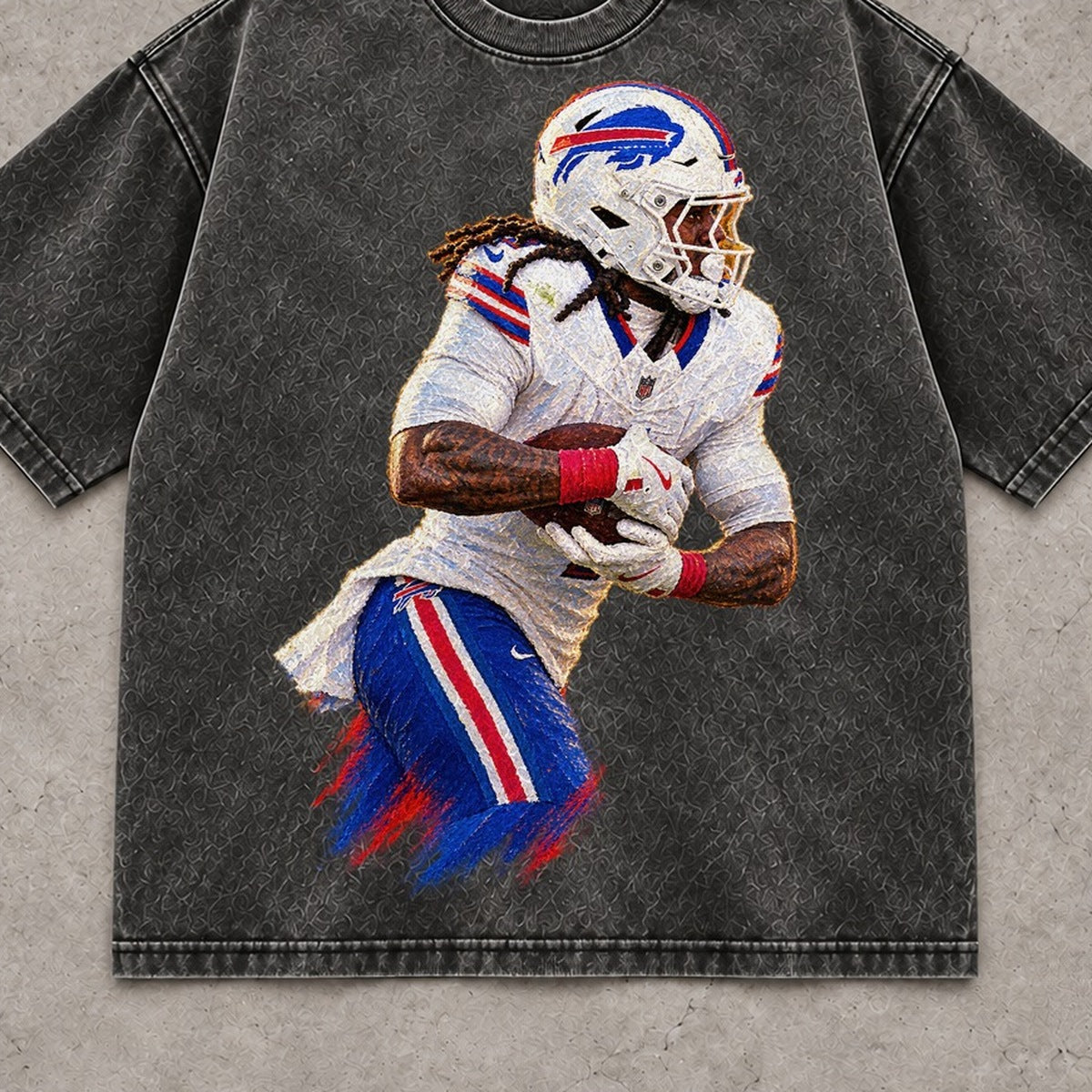 BILLS RB1 TEE front graphic close-up